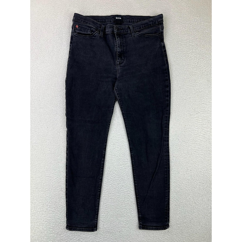 Hudson Natalie Skinny Jeans Womens 33 Gray Dark Wash Mid Rise Stretch Denim